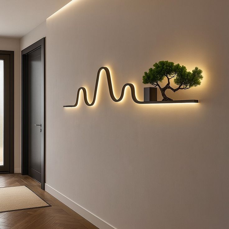 The Zen Flow Illuminated Wall Shelf
